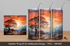 Beautiful Dusk Tumbler Wrap Sublimation Design 5 Product Image 1