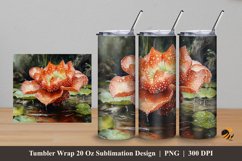Corps Flower Tumbler Wrap Sublimation Design 5 Product Image 1