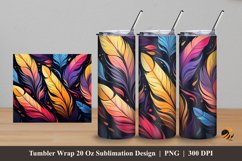 Boho Colorful Tumbler Wrap Sublimation Design 5 Product Image 1