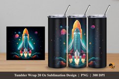 Fantasy Rocket Tumbler Wrap Sublimation Design 5 Product Image 1