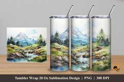 Cool Fresh Tumbler Wrap Sublimation Design 5 Product Image 1