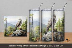 Northern Goshawk Bird Tumbler Wrap Sublimation Design 5 Product Image 1