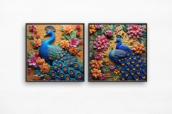 Peacock &amp; Floral Clay Inlay Product Image 5