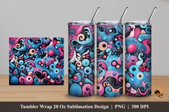 Pastel Bacterial Tumbler Wrap Sublimation Design 5 Product Image 1