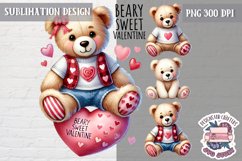 Valentine Love Animals Cute Quote Sublimation Design PNG Product Image 1