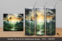 Amazon Forest Tumbler Wrap Sublimation Design 5 Product Image 1