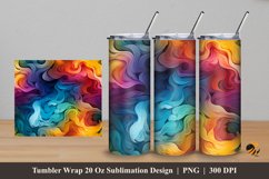 Watercolorful Art Tumbler Wrap Sublimation Design 5 Product Image 1