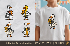 Cute Vet Duck DTF Sublimation Clipart Design Product Image 1