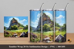 Green Valley Tumbler Wrap Sublimation Design 5 Product Image 1