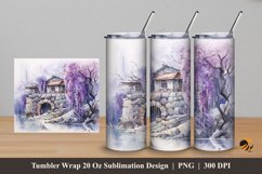 Purply Tumbler Wrap Sublimation Design 5 Product Image 1