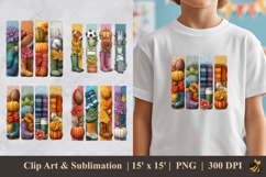 Vertical Fall Season DTF Sublimation Clipart Design Product Image 1