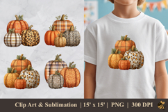 Pumpkin Art DTF Sublimation Clipart Design Product Image 1