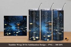 Beauty Night Tumbler Wrap Sublimation Design 5 Product Image 1