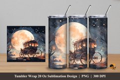 Beauty Carriage Tumbler Wrap Sublimation Design 5 Product Image 1