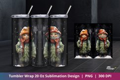 Adorable Snowman Winter Snow Tumbler Wrap Sublimation 5 Product Image 1