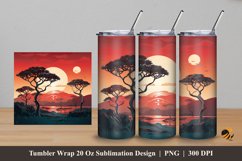 3D Socotra Sunset Tumbler Wrap Sublimation Design 5 Product Image 1