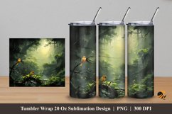 Rain Birds Tumbler Wrap Sublimation Design 5 Product Image 1