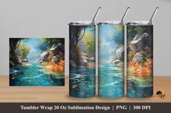 Natural Style Tumbler Wrap Sublimation Design 5 Product Image 1