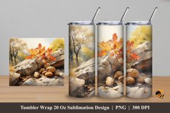 Stone Plant Tumbler Wrap Sublimation Design 5 Product Image 1