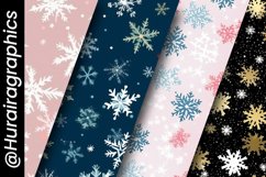 Minimalist Snowflake Digital Papers Bundle Product Image 5