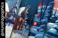 Oil Painting House Digital Papers Bundle Product Image 5