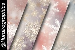 Snowflakes Grunge Digital Papers Bundle Product Image 5