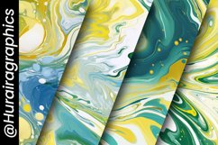 Green Liquid Swirling Digital Papers Product Image 5