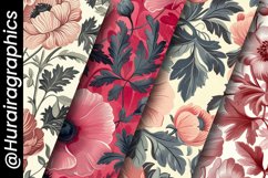Painted Flowers Digital Papers Bundle Product Image 5