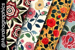 Folk Roses Digital Papers Bundle Product Image 5