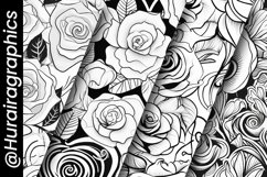 Sketch Roses Digital Papers Product Image 5