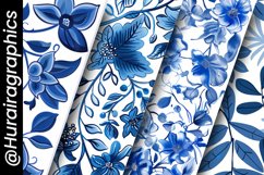 Blueink Flowers Digital Papers - 04 Variations Product Image 5