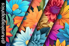 Floral Flowers Digital Papers Bundle Product Image 5