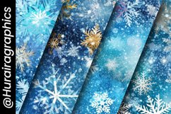 Snowflakes textures Digital Papers Bundle Product Image 5