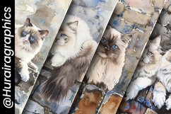 Watercolor Cats Digital Papers Bundle Product Image 5