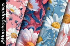Floral Daises Digital Papers Bundle Product Image 5