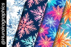 Snowflakes Pattern Digital Papers Bundle Product Image 4