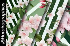 Floral Stripe Digital Papers Product Image 5