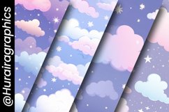 Pastel Clouds Digital Papers - 04 Variations Product Image 5