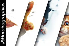 Cat Peeking Digital Papers Bundle Product Image 5