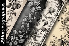 Roses Border Digital Papers Product Image 5