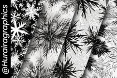 Snowflakes Sketches Digital Papers Bundle Product Image 5