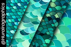 Green Fishscale Digital Papers Product Image 5
