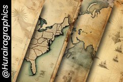Vintage Maps Digital Papers Bundle Product Image 5