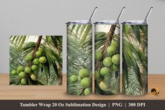 Palm Fruit Tumbler Wrap Sublimation Design 5 Product Image 1