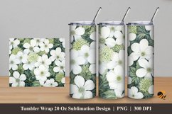 Edelweiss Flower Tumbler Wrap Sublimation Design 5 Product Image 1