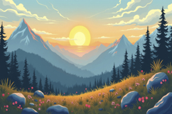 Mountain Landscape Background Product Image 1