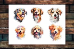 50 Watercolor Dogs | Stickers For Cricut | PNG Product Image 6
