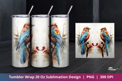 Paradise Bird Lover Tumbler Wrap Sublimation 5 Product Image 1