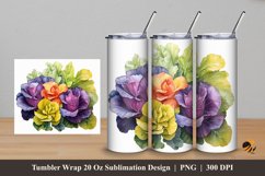 Natural Aroma Tumbler Wrap Sublimation Design 5 Product Image 1