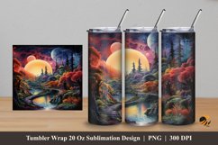 Exotic Nature Tumbler Wrap Sublimation Design 5 Product Image 1